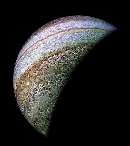 Planet Jupiter on the Rise